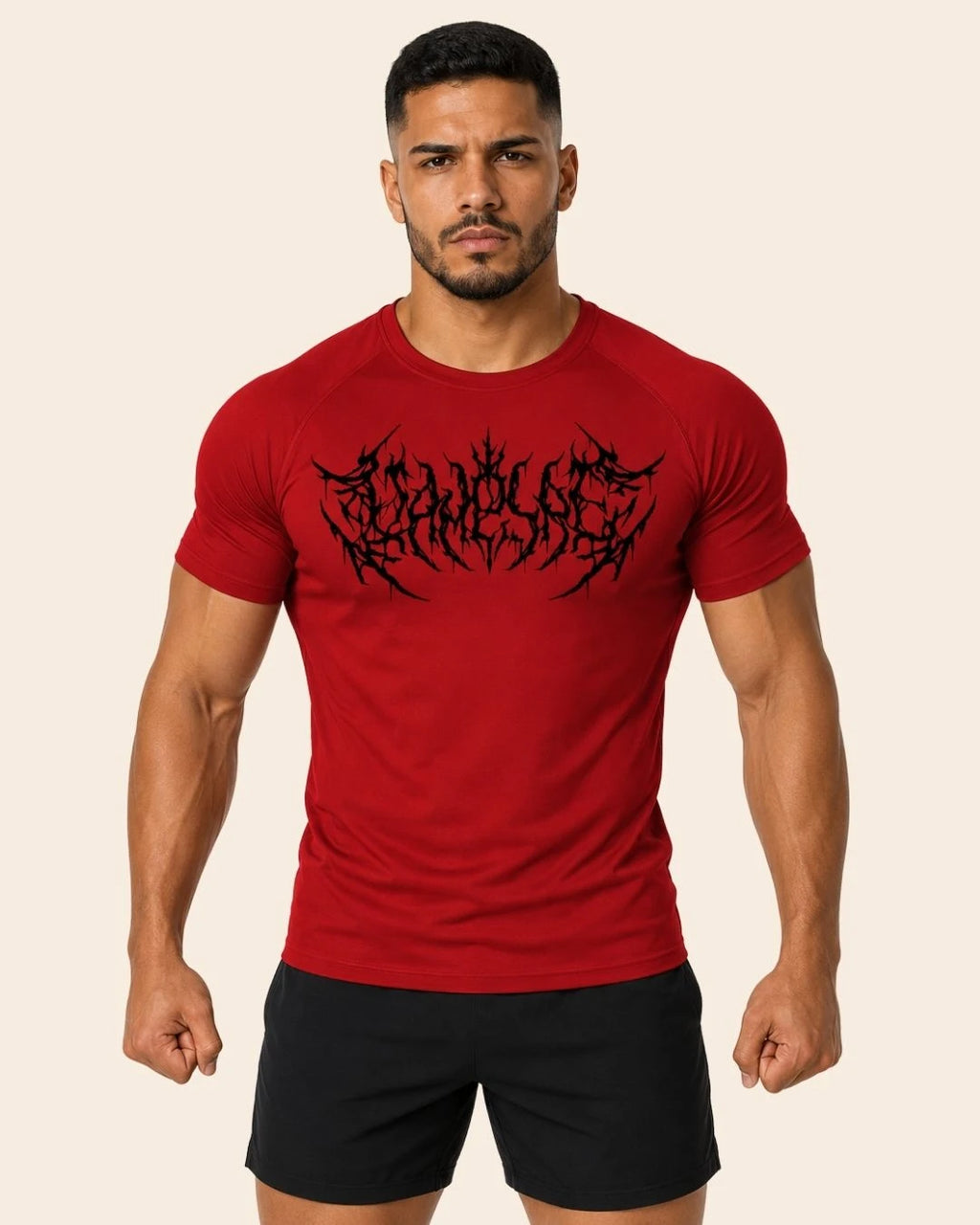 Camiseta Muscle Fit "Caos" Roja