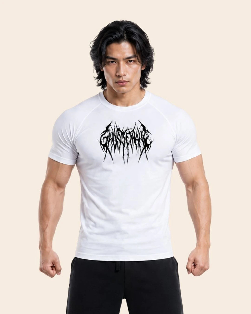 Camiseta Muscle Fit "Furia" Blanca