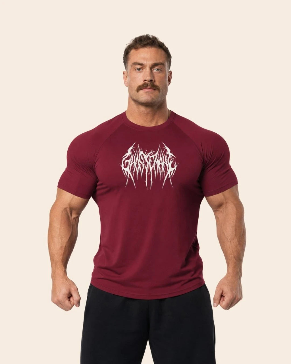 Camiseta Muscle Fit "Furia" Vino tinto