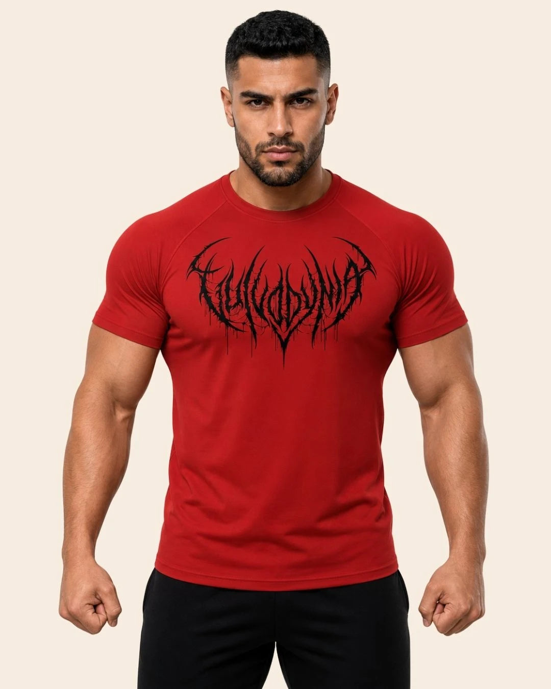 Camiseta Muscle Fit "Dominio" Roja