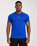 Camiseta Deportiva Azul Rey Oscura Muscle Fit - Dry Fit para Hombre
