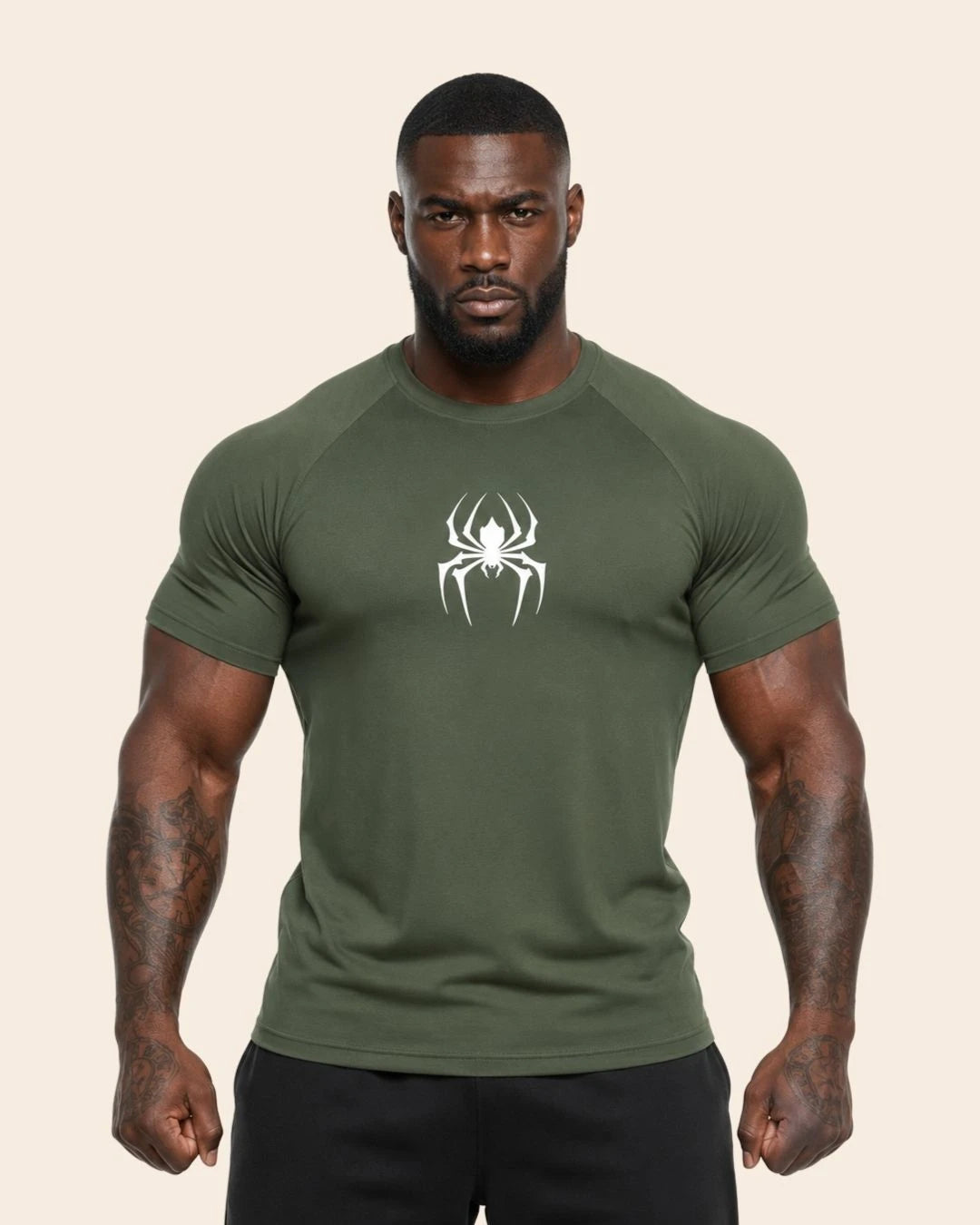 Camiseta Muscle Fit "Veneno" Verde Militar