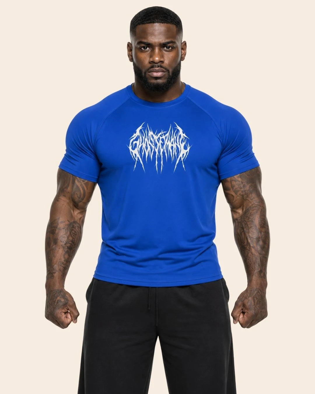 Camiseta Muscle Fit "Furia" Azul Rey