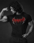 Camiseta Deportiva Negra Estampada RENACER para Hombre