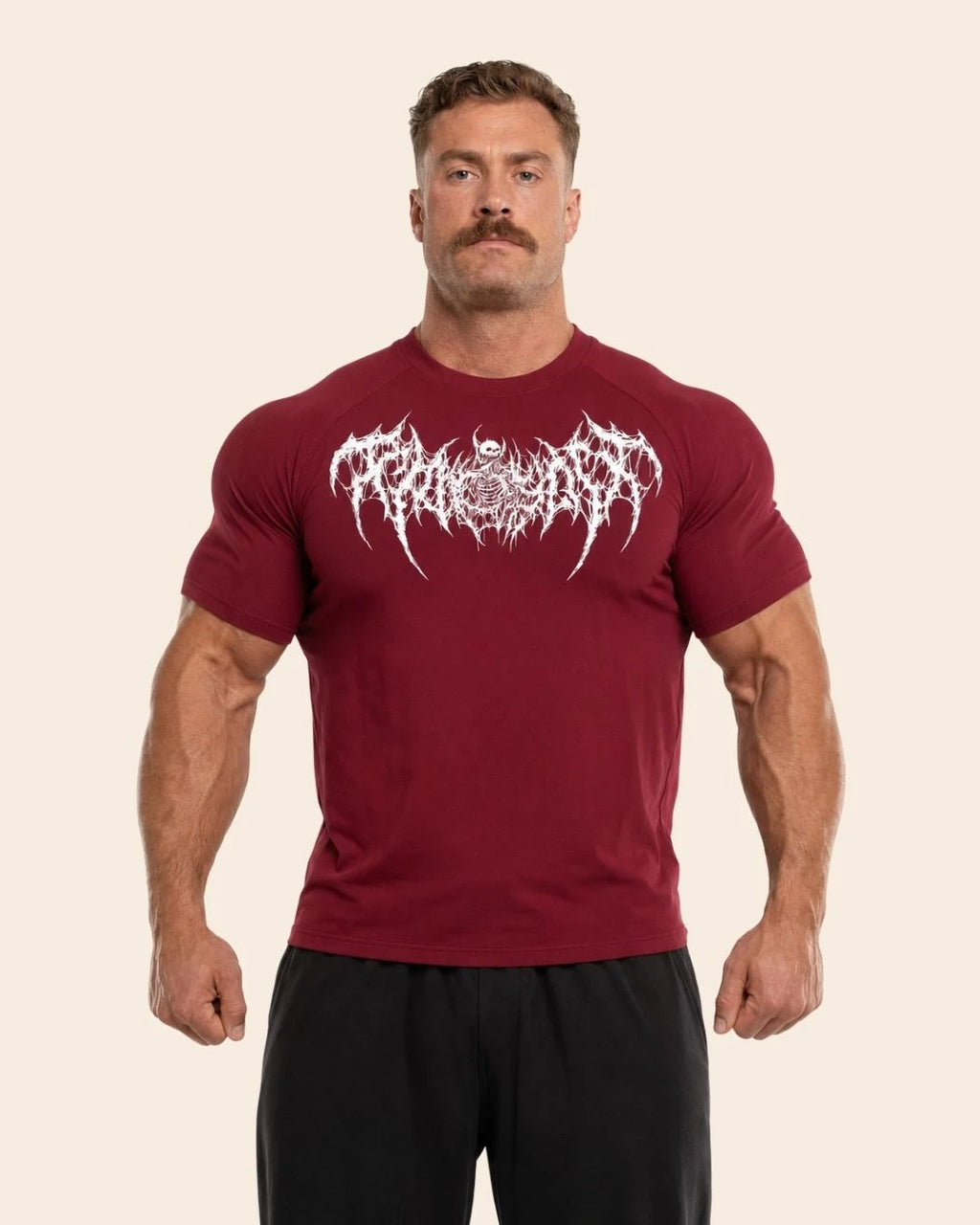 Camiseta Muscle Fit "Espectro" Vino tinto