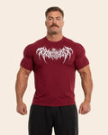 Camiseta Muscle Fit "Espectro" Vino tinto