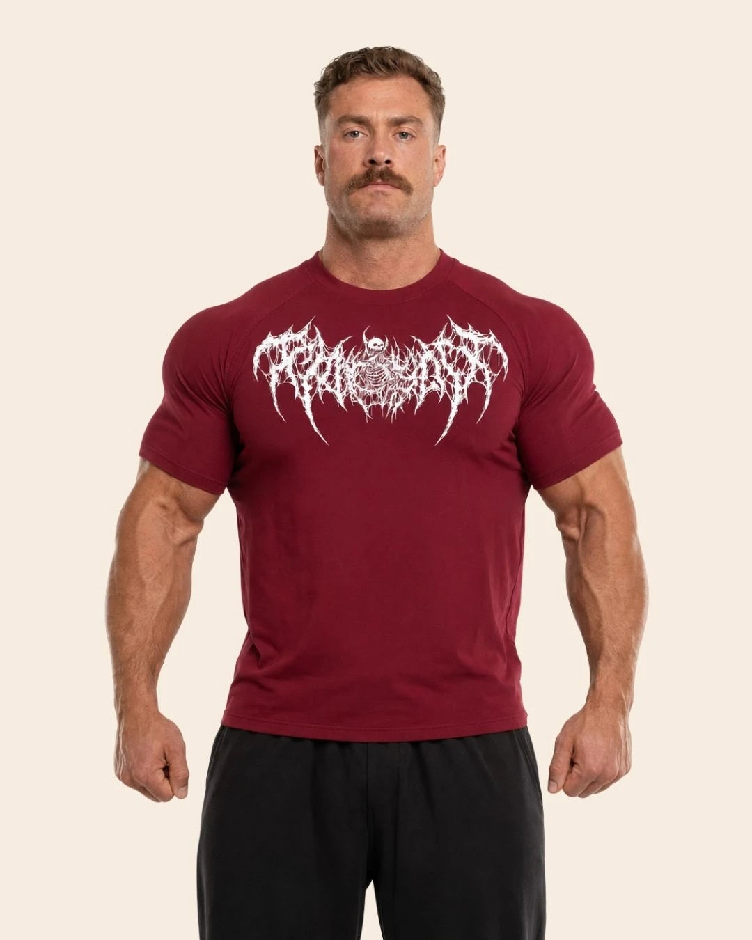 Camiseta Muscle Fit "Espectro" Vino tinto