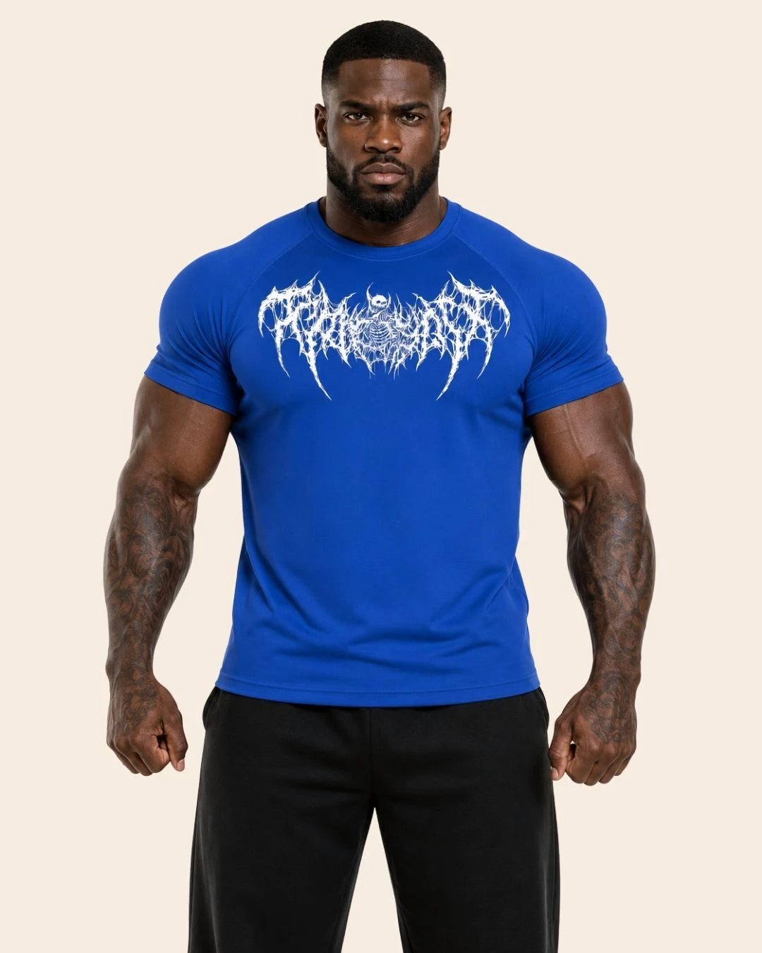 Camiseta Muscle Fit "Espectro" Azul Rey