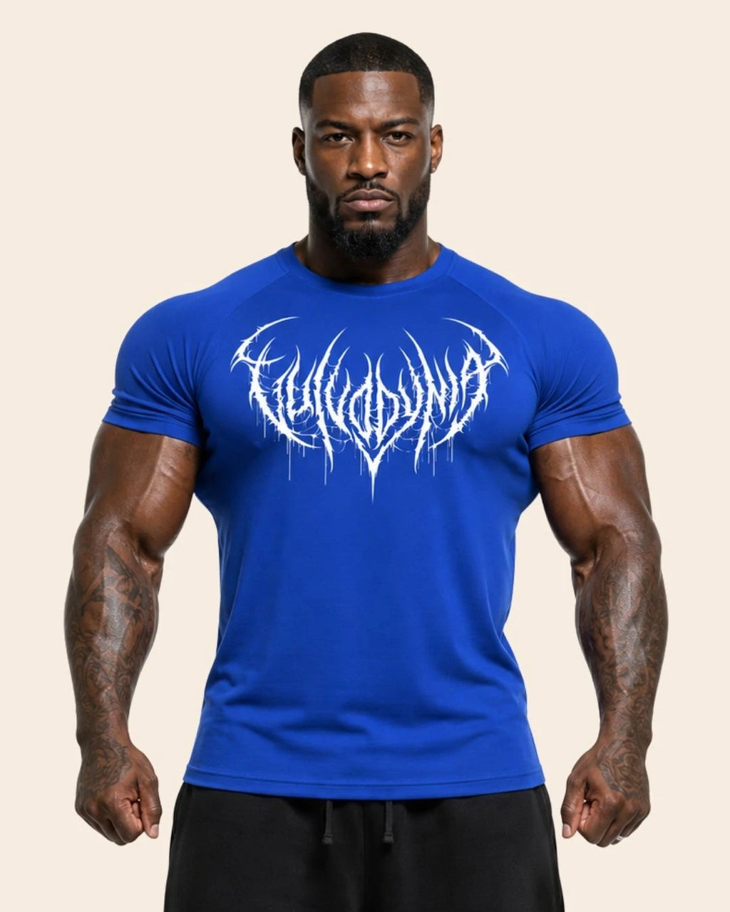 Camiseta Muscle Fit "Dominio" Azul Rey