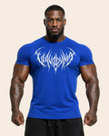 Camiseta Muscle Fit "Dominio" Azul Rey