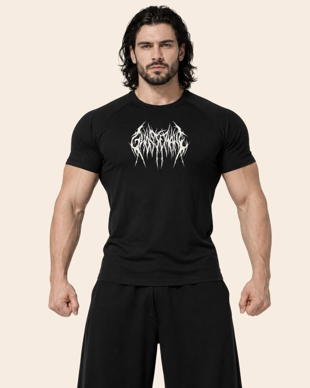 Camiseta Muscle Fit "Furia" Negra