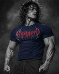 Camiseta Deportiva Azul Oscura Estampada RENACER para Hombre