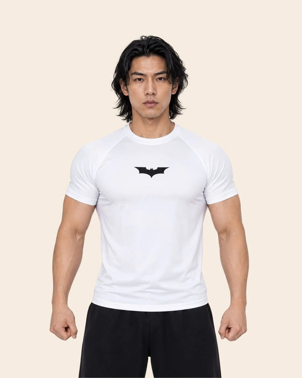 Camiseta Muscle Fit "Vigilante Nocturno" Blanca