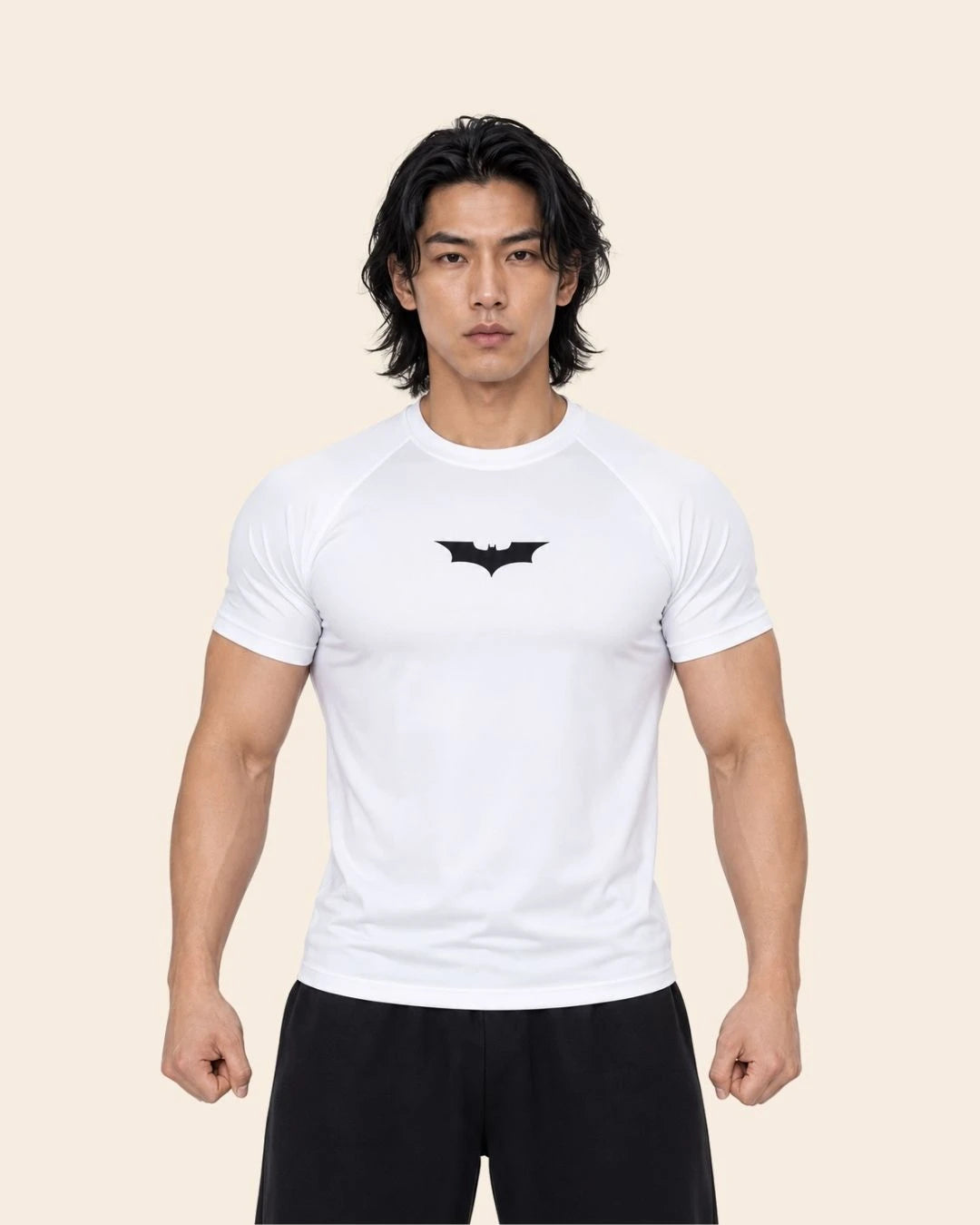 Camiseta Muscle Fit "Vigilante Nocturno" Blanca