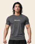 Camiseta Muscle Fit "God is Life" Gris