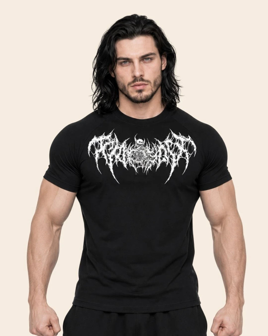 Camiseta Muscle Fit "Espectro" Negra