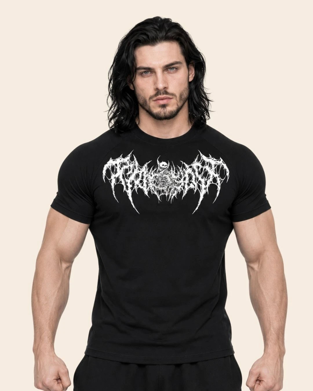Camiseta Muscle Fit "Espectro" Negra