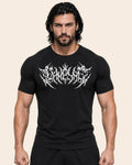 Camiseta Muscle Fit "Caos" Negra