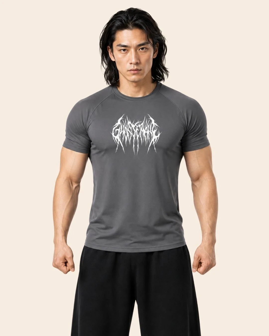 Camiseta Muscle Fit "Furia" Gris
