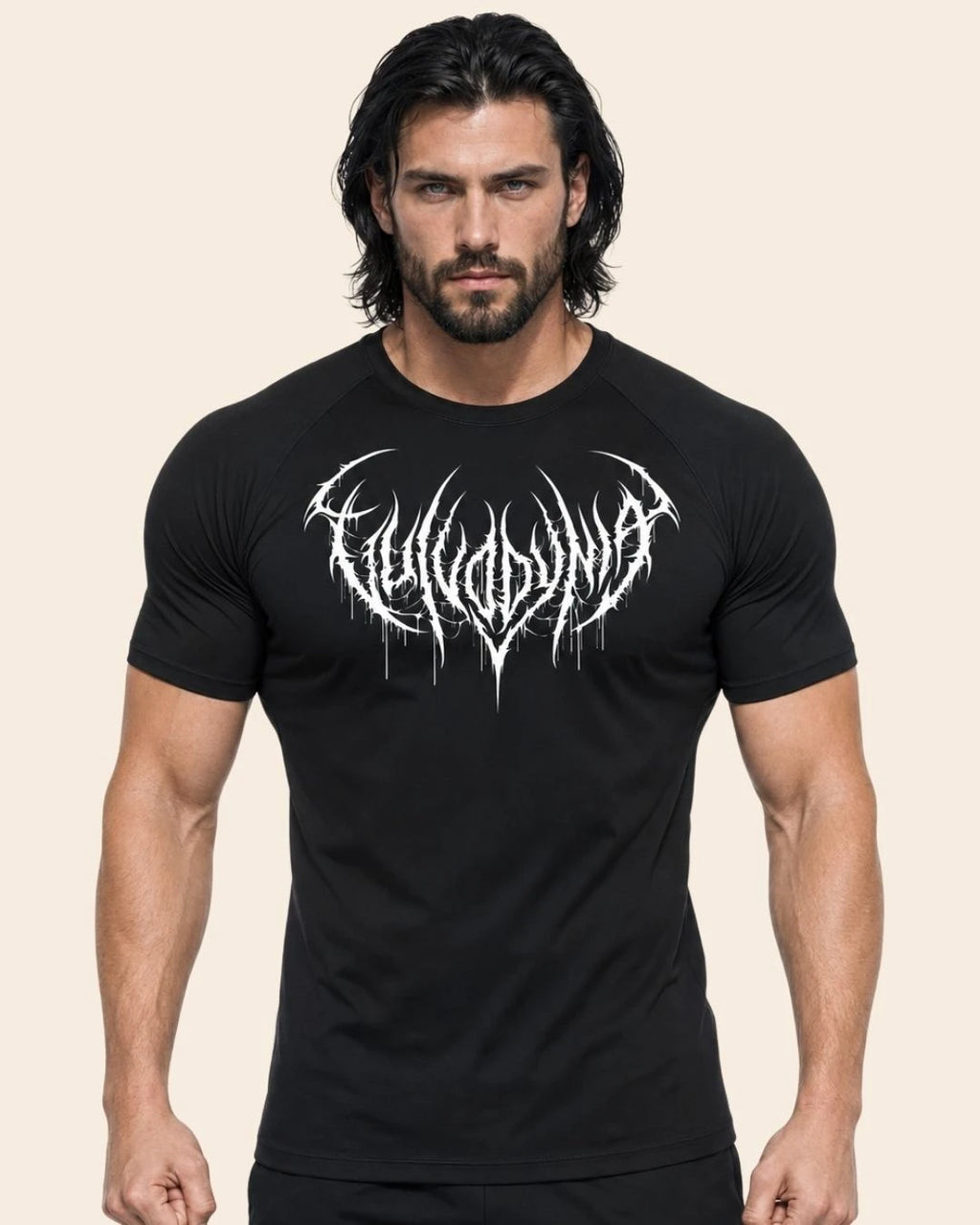 Camiseta Muscle Fit "Dominio" Negra