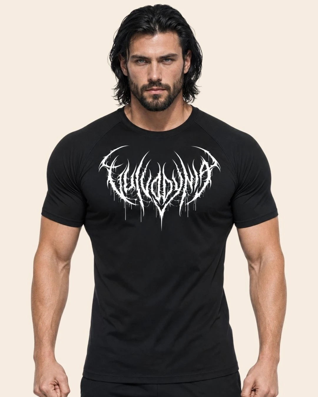 Camiseta Muscle Fit "Dominio" Negra