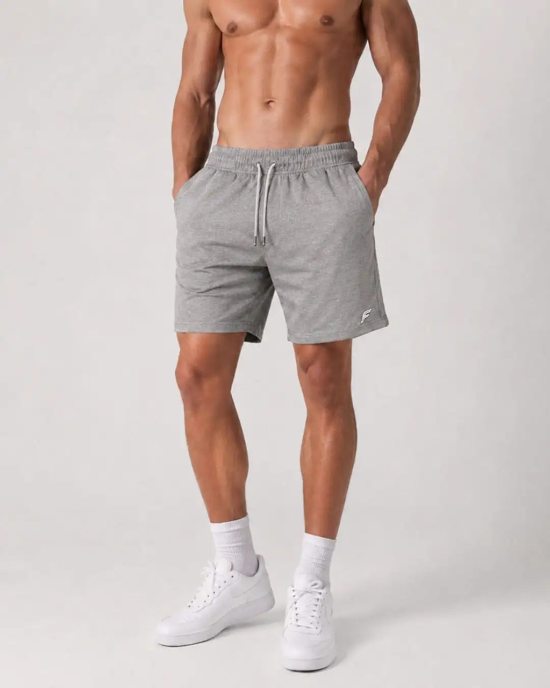 Pantaloneta Deportiva Gris en Burda Fría para Hombre