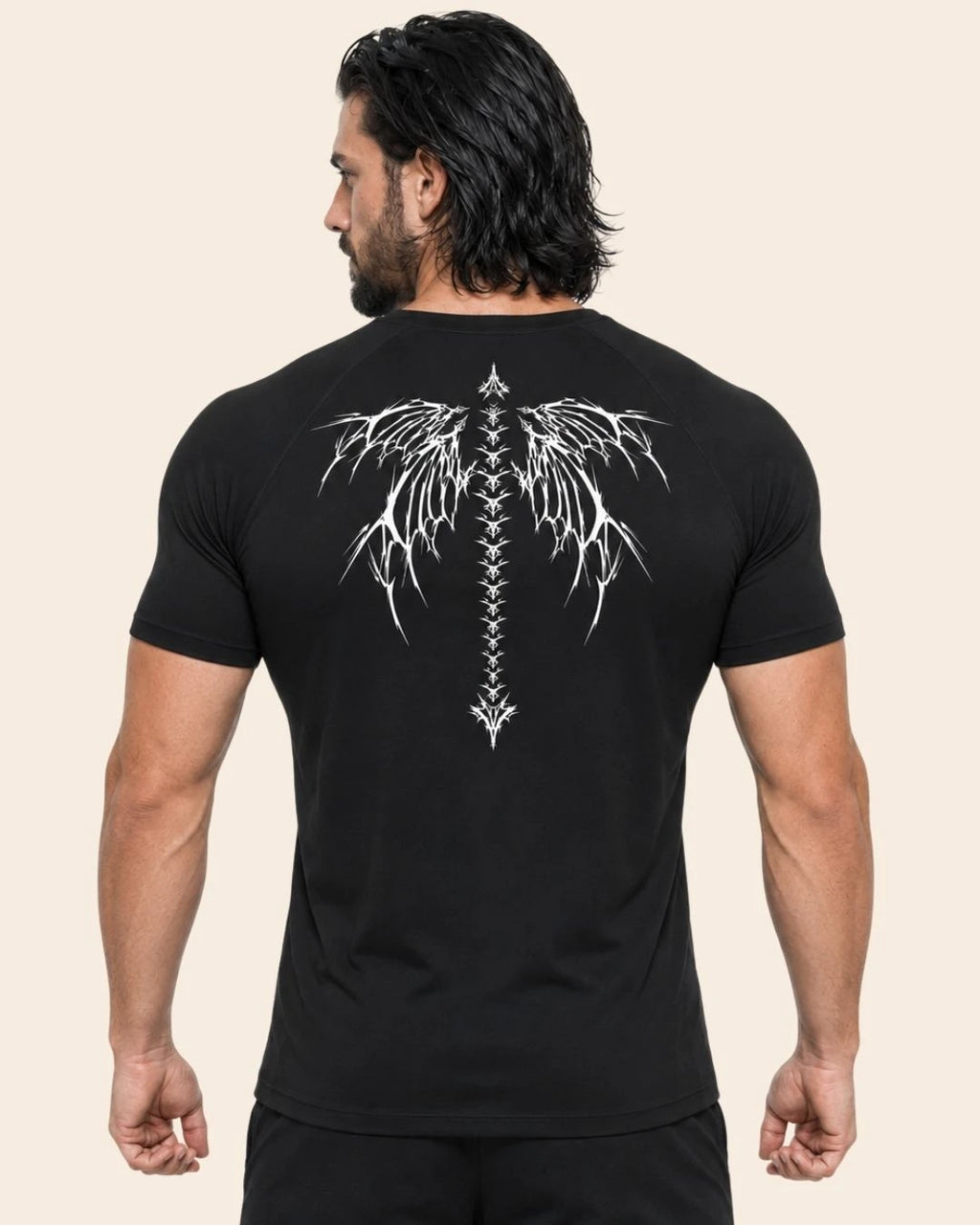 Camiseta Muscle Fit "Dominio" Negra