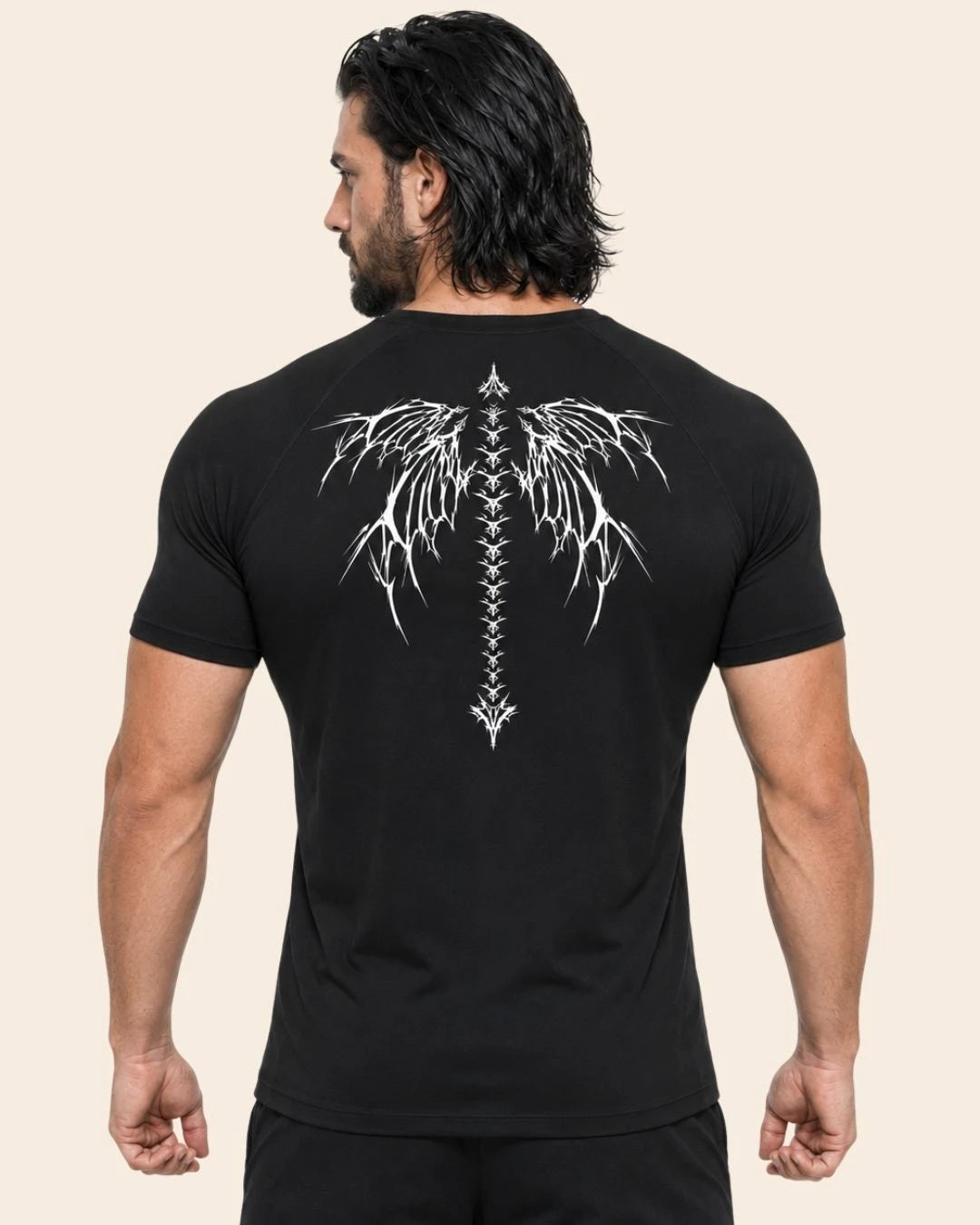 Camiseta Muscle Fit "Dominio" Negra
