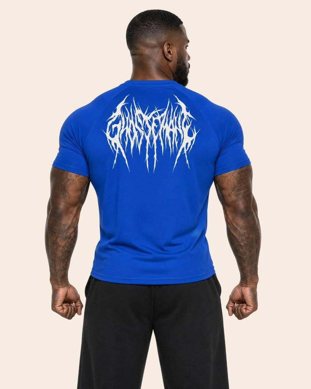 Camiseta Muscle Fit "Furia" Azul Rey