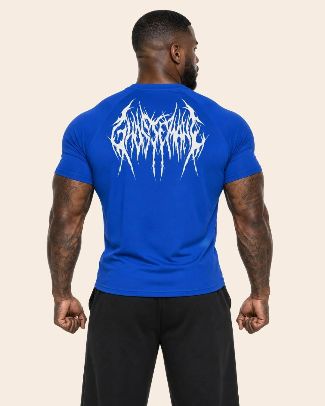 Camiseta Muscle Fit "Furia" Azul Rey