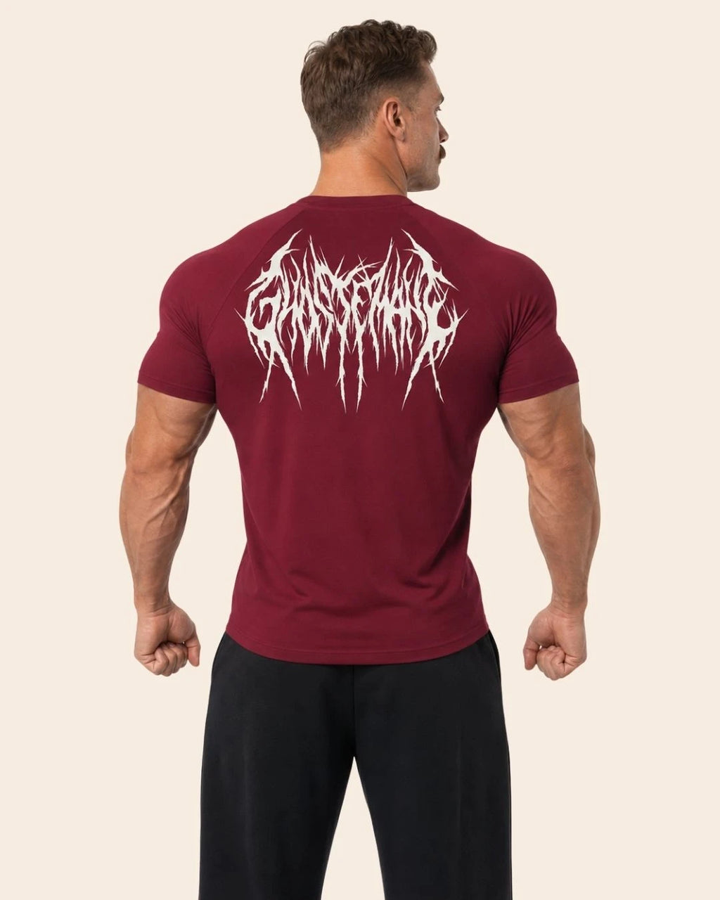 Camiseta Muscle Fit "Furia" Vino tinto