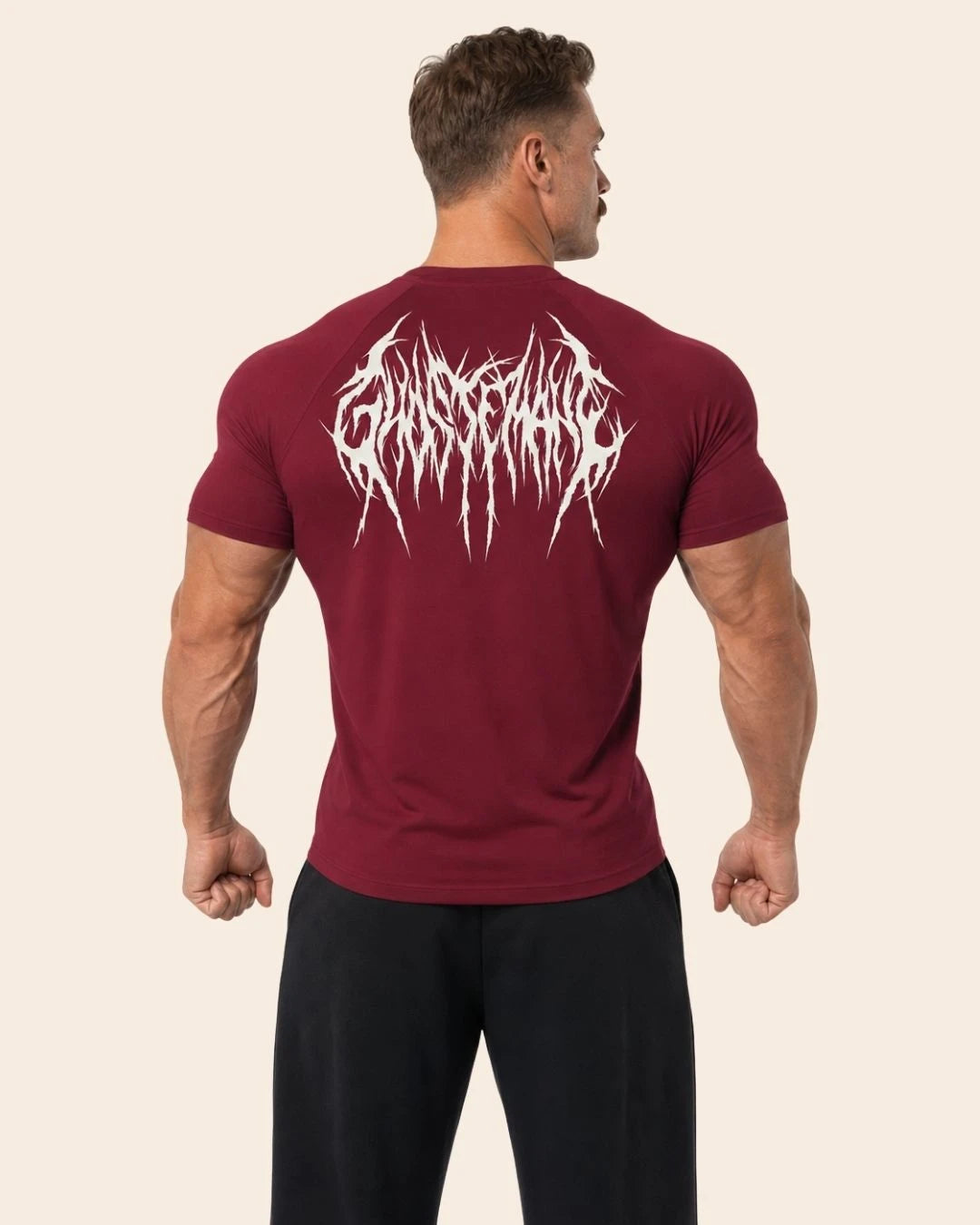 Camiseta Muscle Fit "Furia" Vino tinto