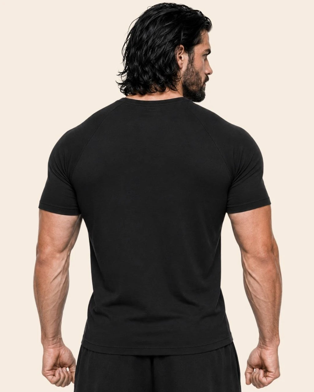 Camiseta Muscle Fit "God is Life" Negra