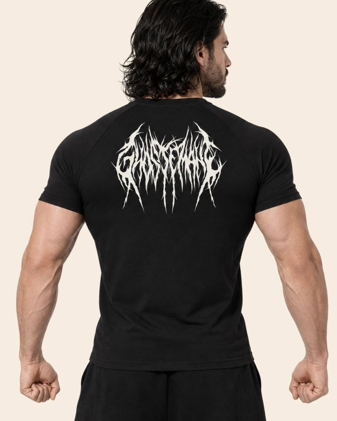 Camiseta Muscle Fit "Furia" Negra