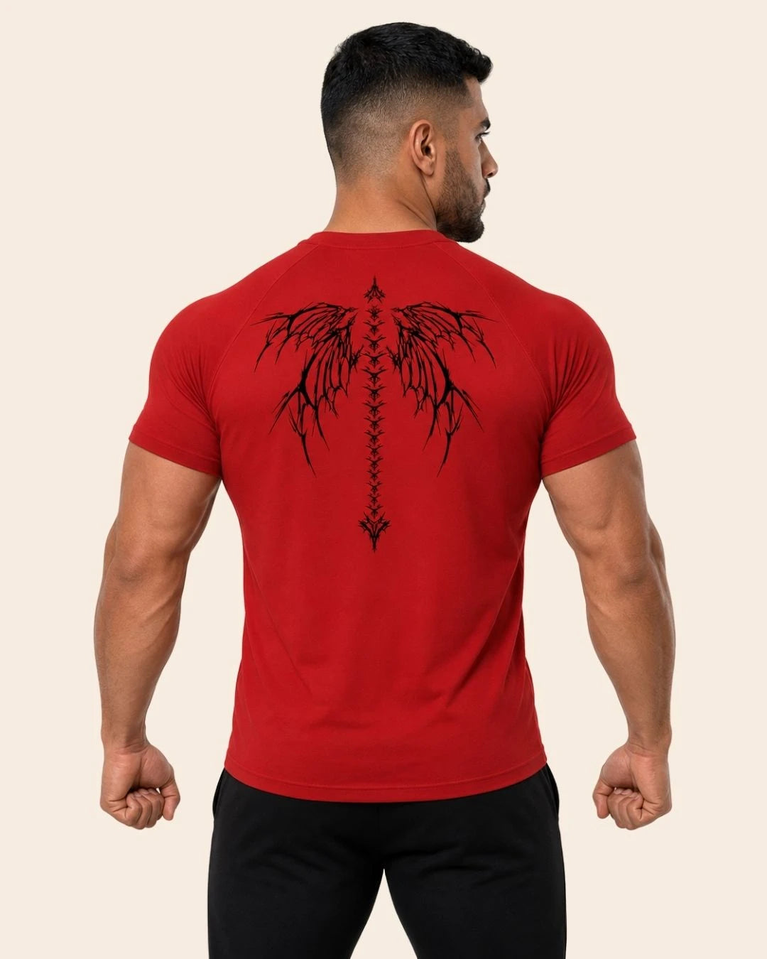 Camiseta Muscle Fit "Dominio" Roja