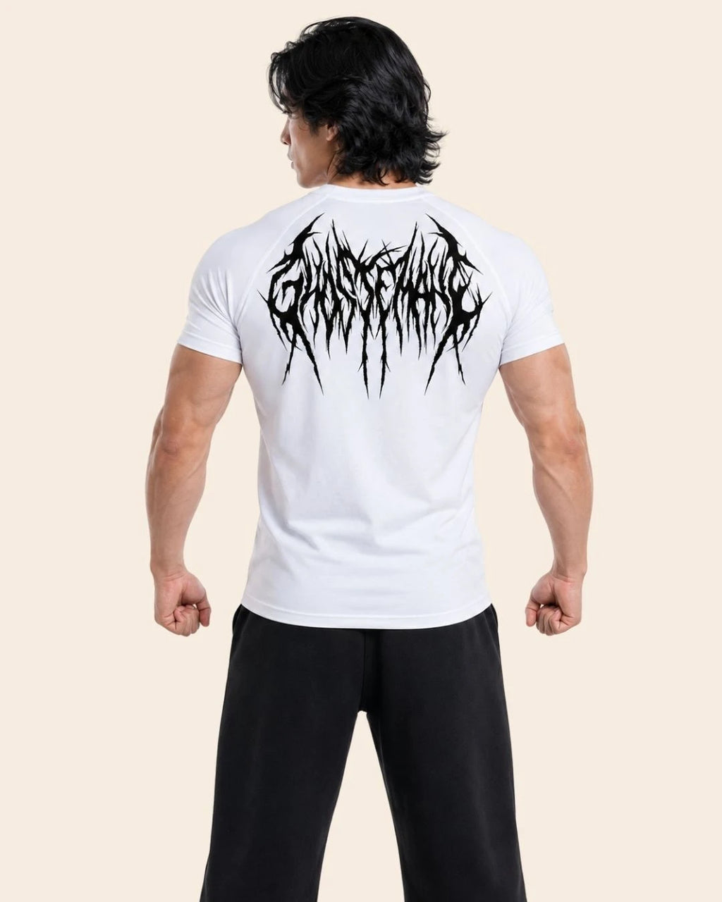 Camiseta Muscle Fit "Furia" Blanca