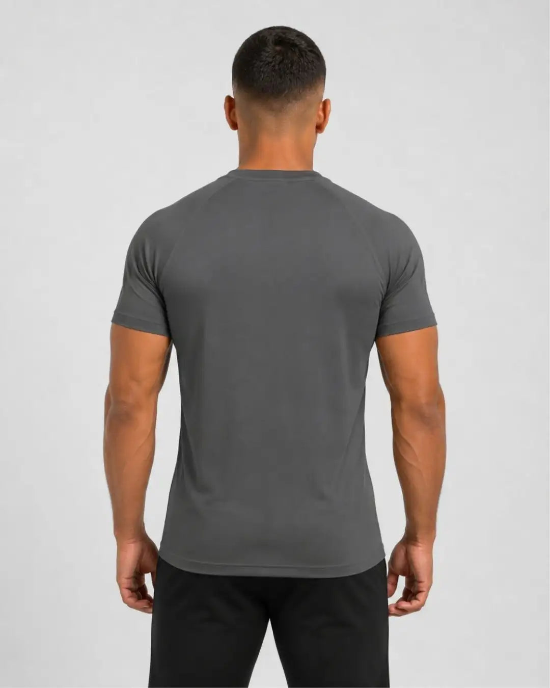Camiseta Deportiva Gris Clara Muscle Fit - Dry Fit para Hombre