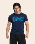 Camiseta Muscle Fit "Caos" Azul Oscuro
