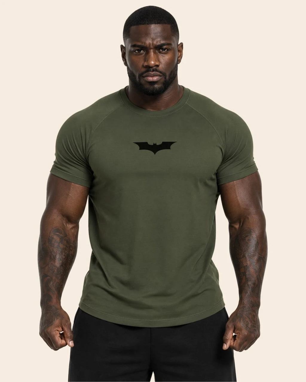 Camiseta Muscle Fit Vigilante Nocturno Verde Militar