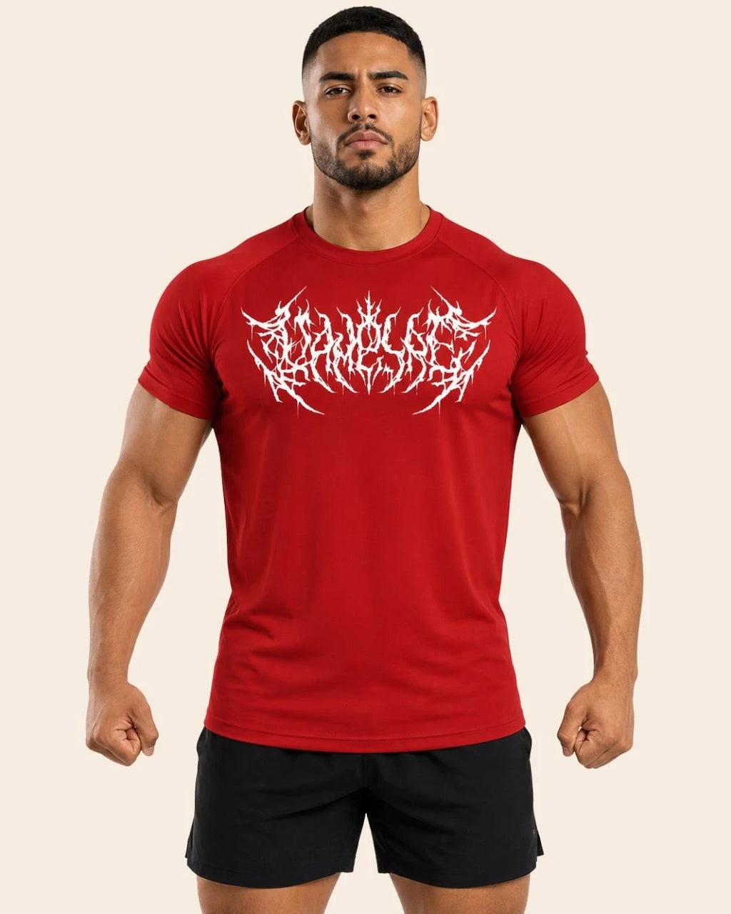 Camiseta Muscle Fit "Caos" Roja