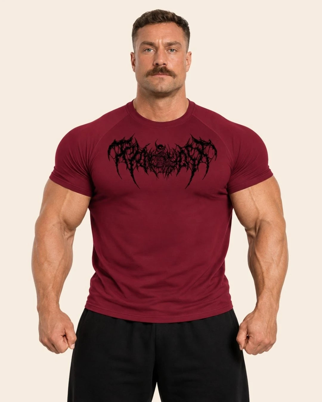 Camiseta Muscle Fit "Espectro" Vino tinto