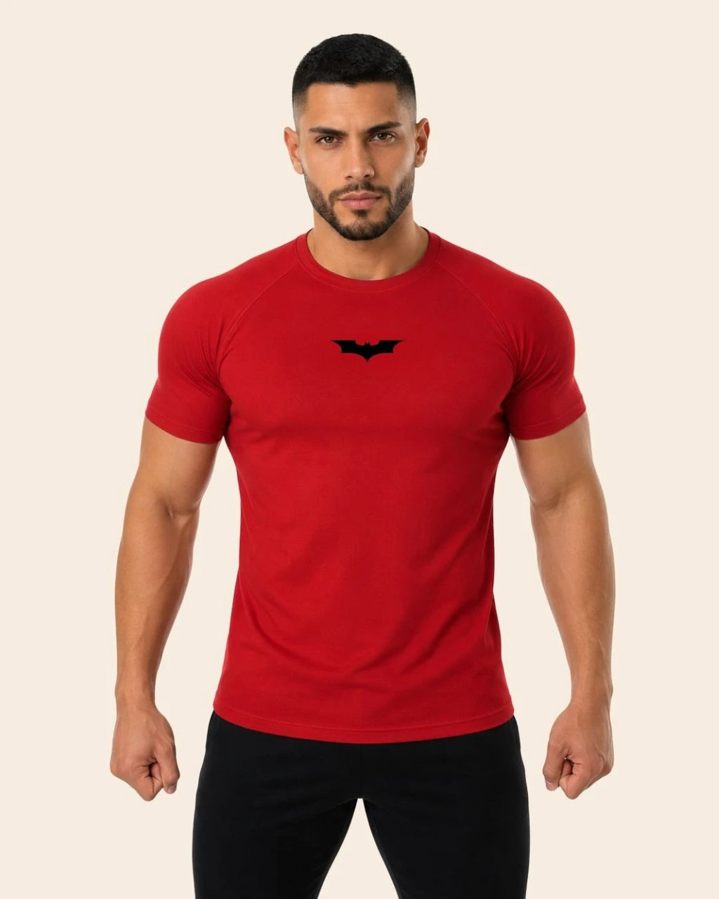 Camiseta Muscle Fit "Vigilante nocturno" Roja