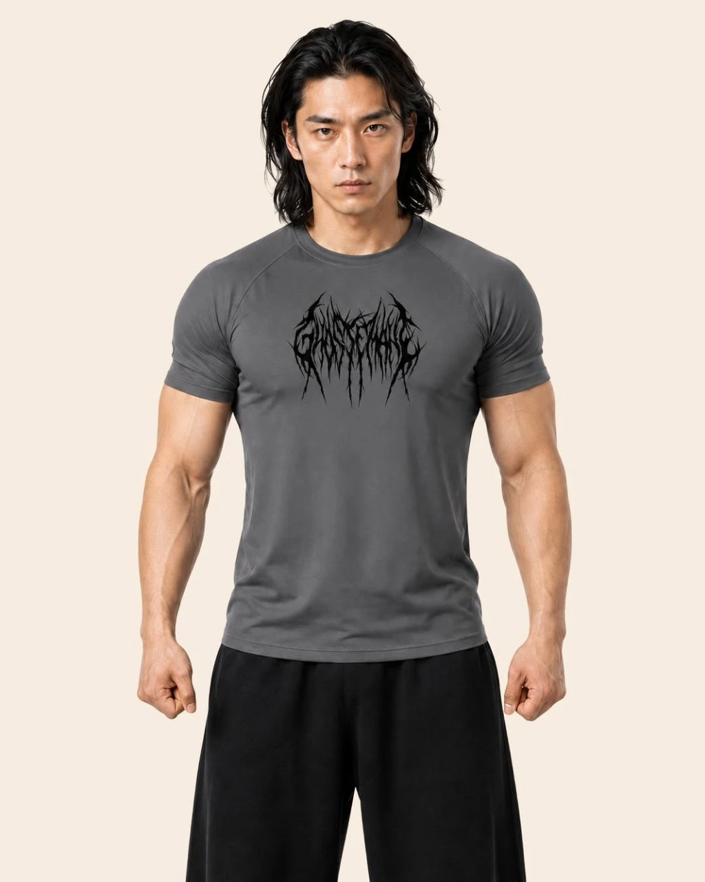 Camiseta Muscle Fit "Furia" Gris