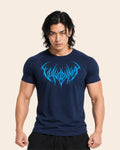 Camiseta Muscle Fit "Dominio" Azul Oscuro