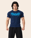 Camiseta Muscle Fit "Espectro" Azul Oscuro