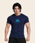 Camiseta Muscle Fit "Veneno" Azul Oscuro