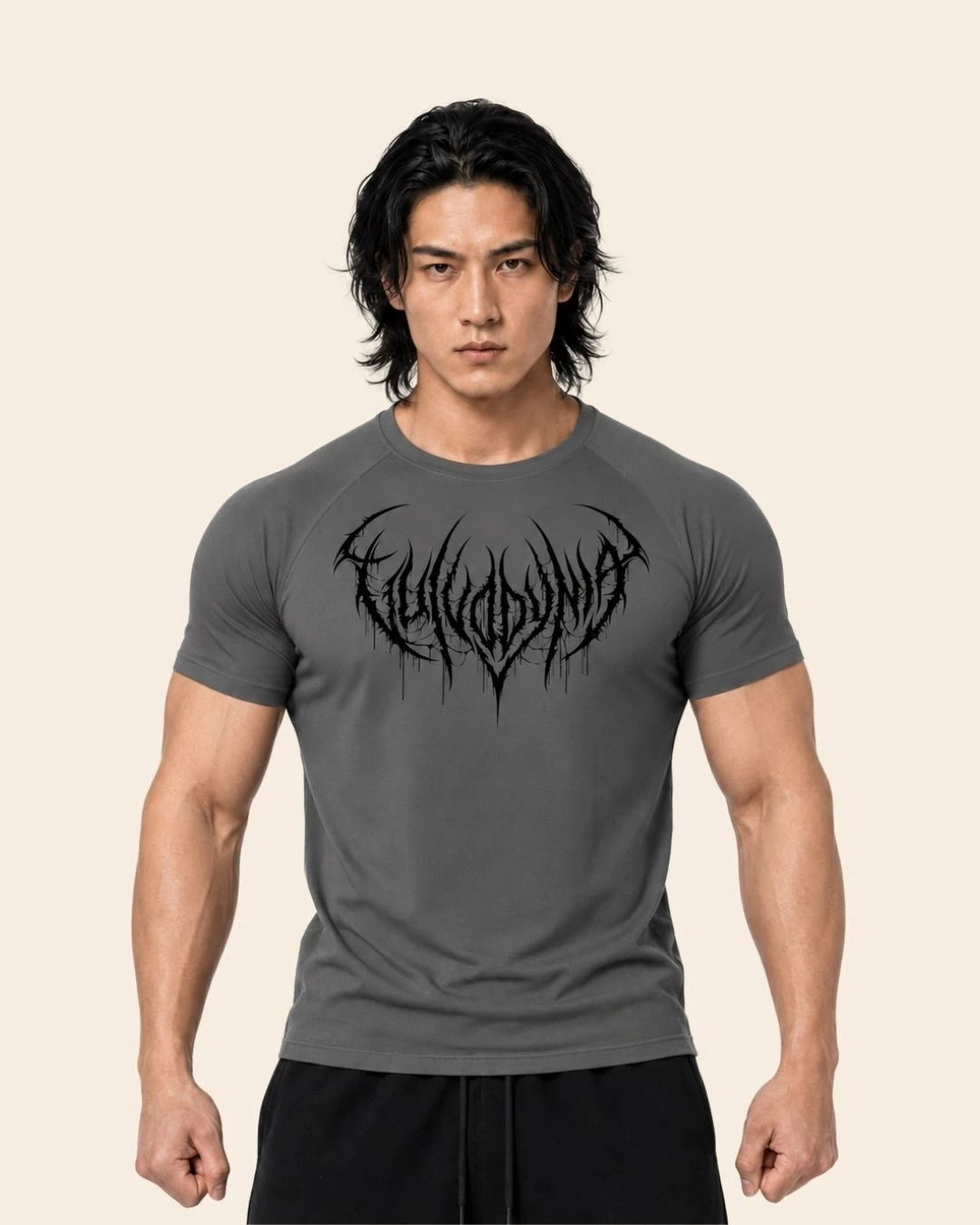 Camiseta Muscle Fit "Dominio" Gris