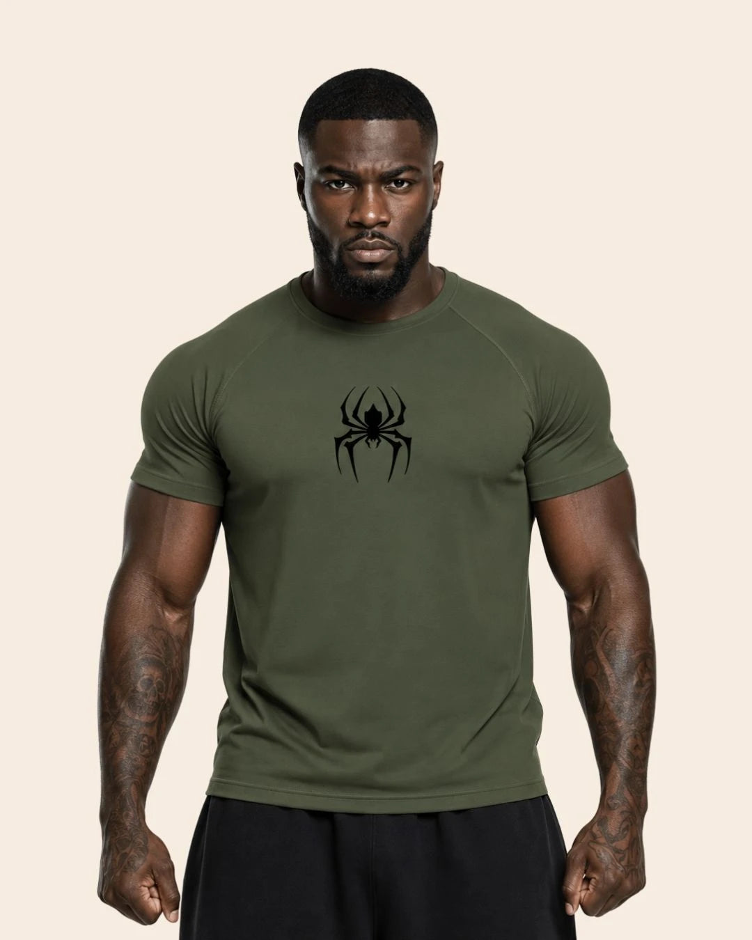 Camiseta Muscle Fit "Veneno" Verde Militar