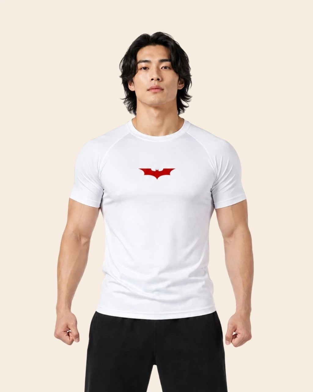 Camiseta Muscle Fit "Vigilante Nocturno" Blanca