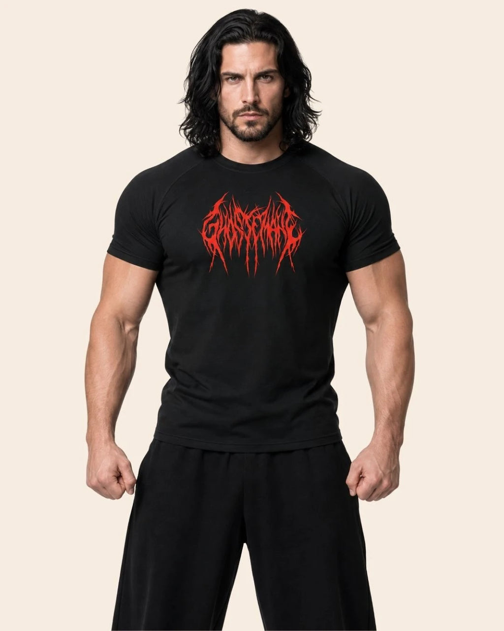 Camiseta Muscle Fit "Furia" Negra